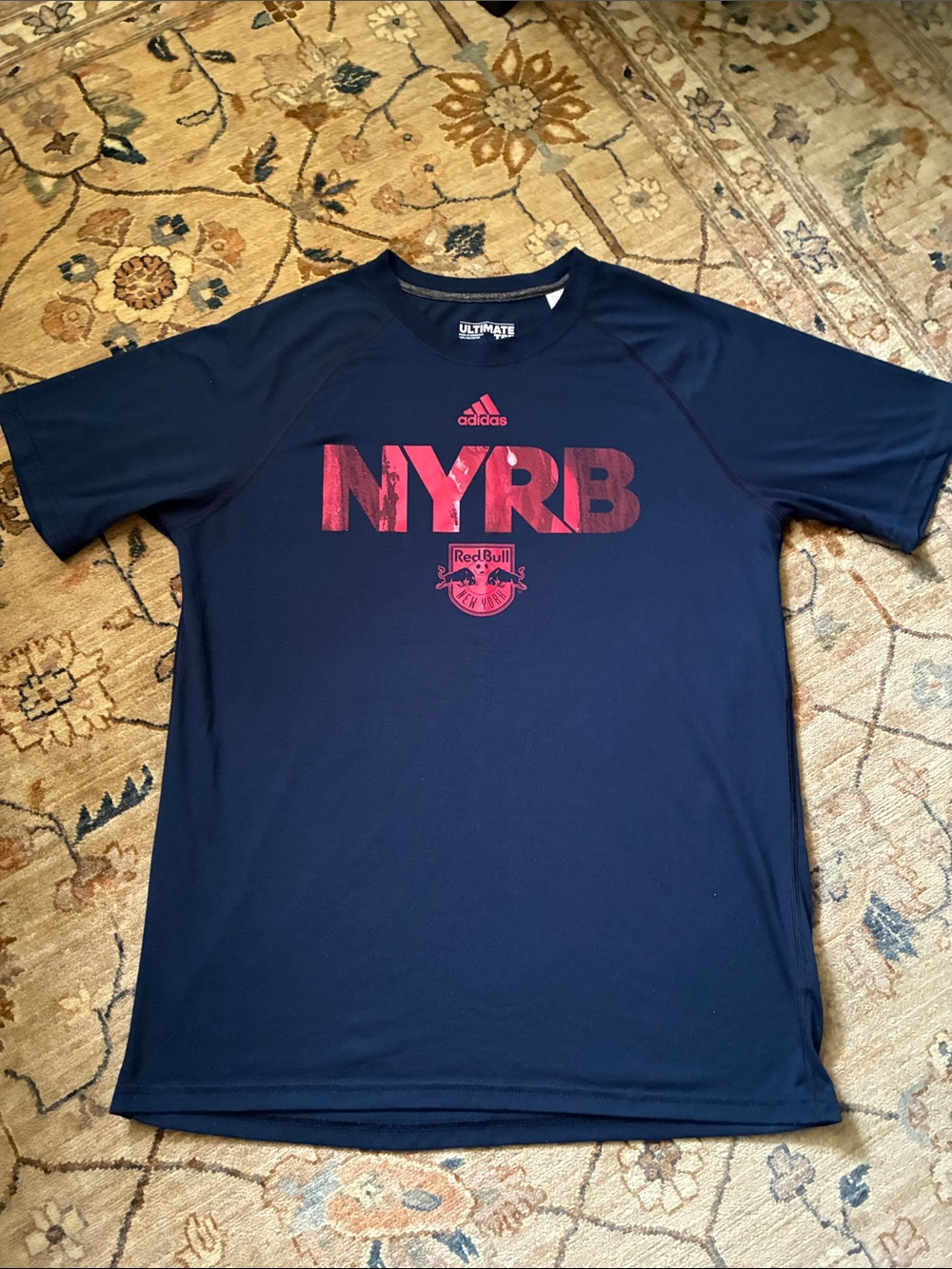 adidas Ultimate Tee New York Red Bull Soccer Men's Short Sleeve Tee Shirt